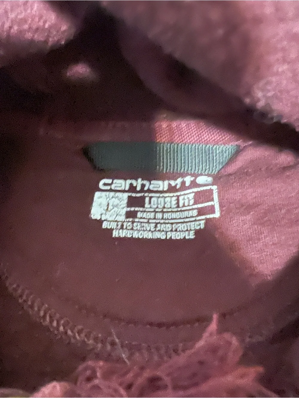 Carhartt Men's Maroon Crewneck Hoodie with Texas Logo